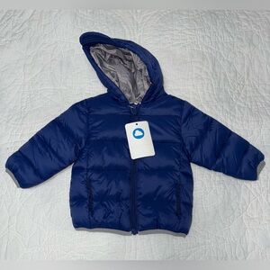 Mayoral baby boys blue puffer jacket/coat, size 4-6 mos, NWT